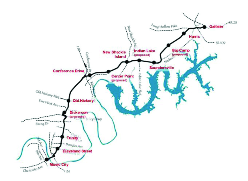 Gallatin Light Rail Map